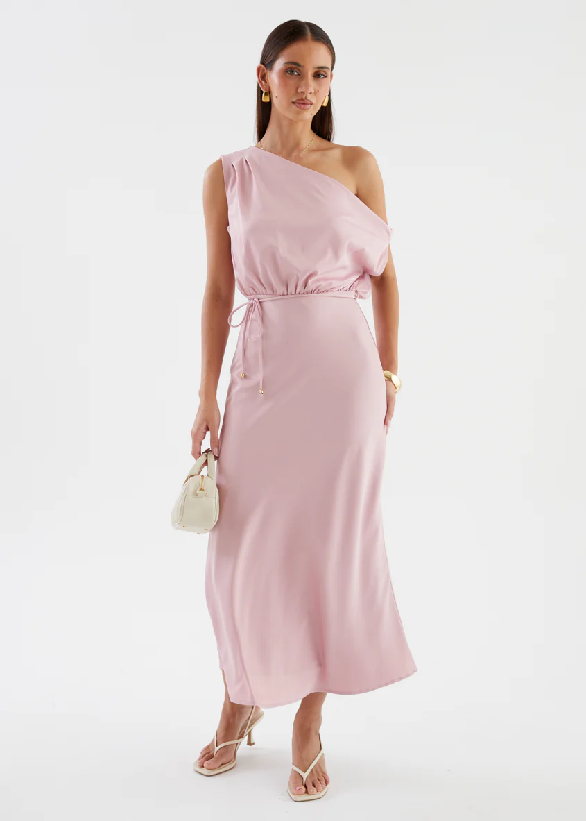 Marisa Drop Shoulder Midi Dress - Blush - Image 4