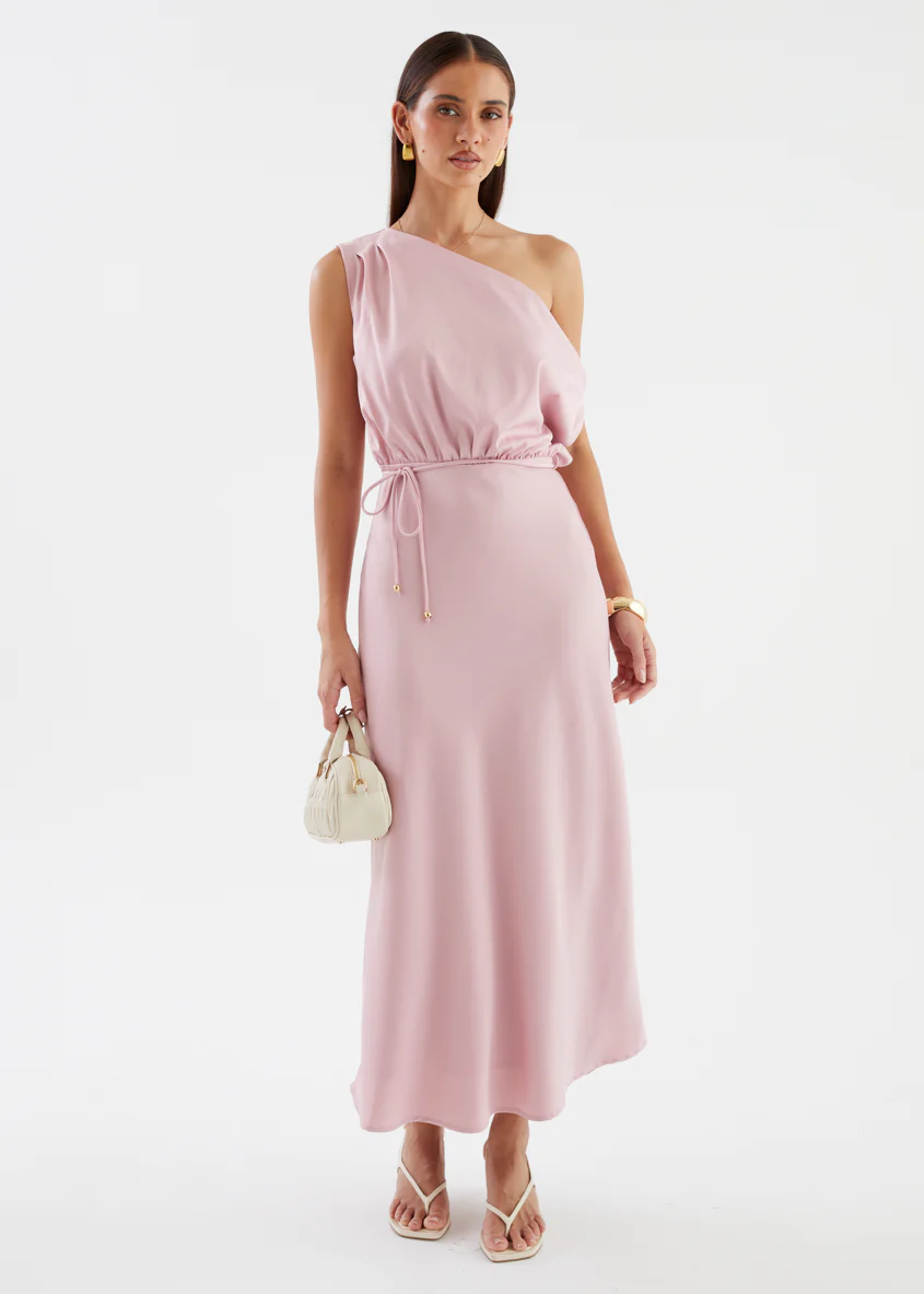 Marisa Drop Shoulder Midi Dress - Blush - Image 5