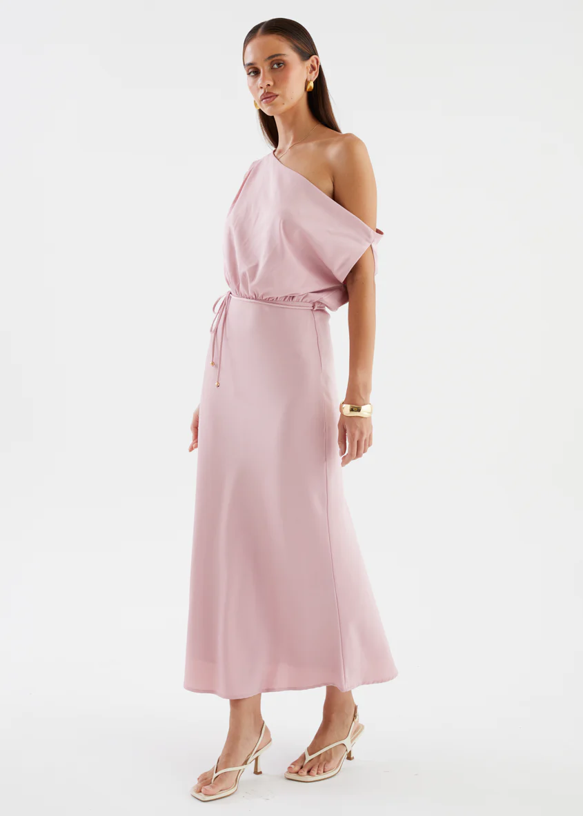 Marisa Drop Shoulder Midi Dress - Blush - Image 7