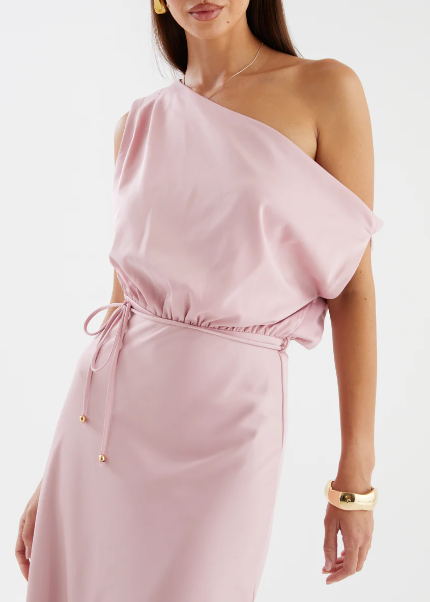 Marisa Drop Shoulder Midi Dress - Blush - Image 9