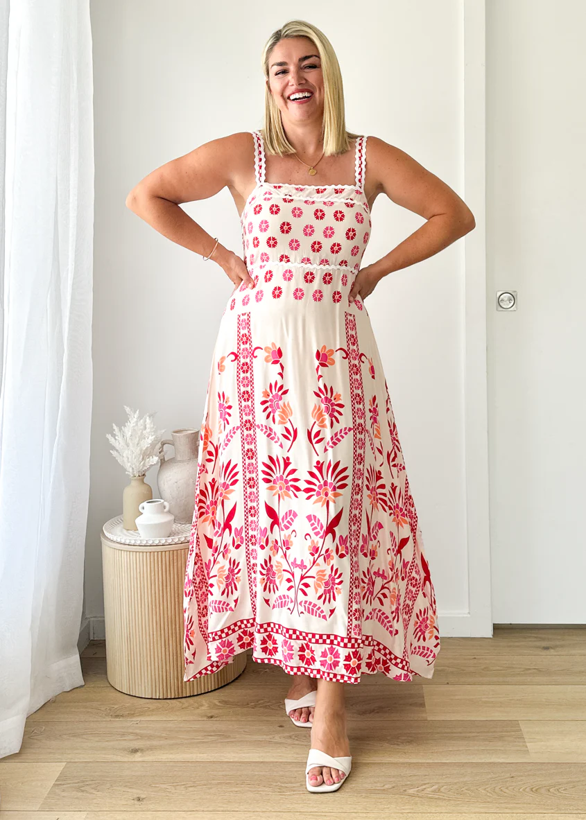 Mariselle Maxi Dress - Pink Garden - Image 10