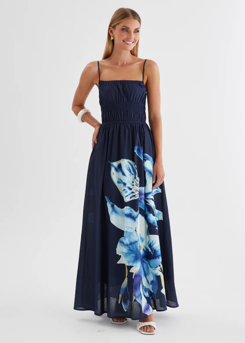 Marlie Maxi Dress - Navy Bloom - Image 3