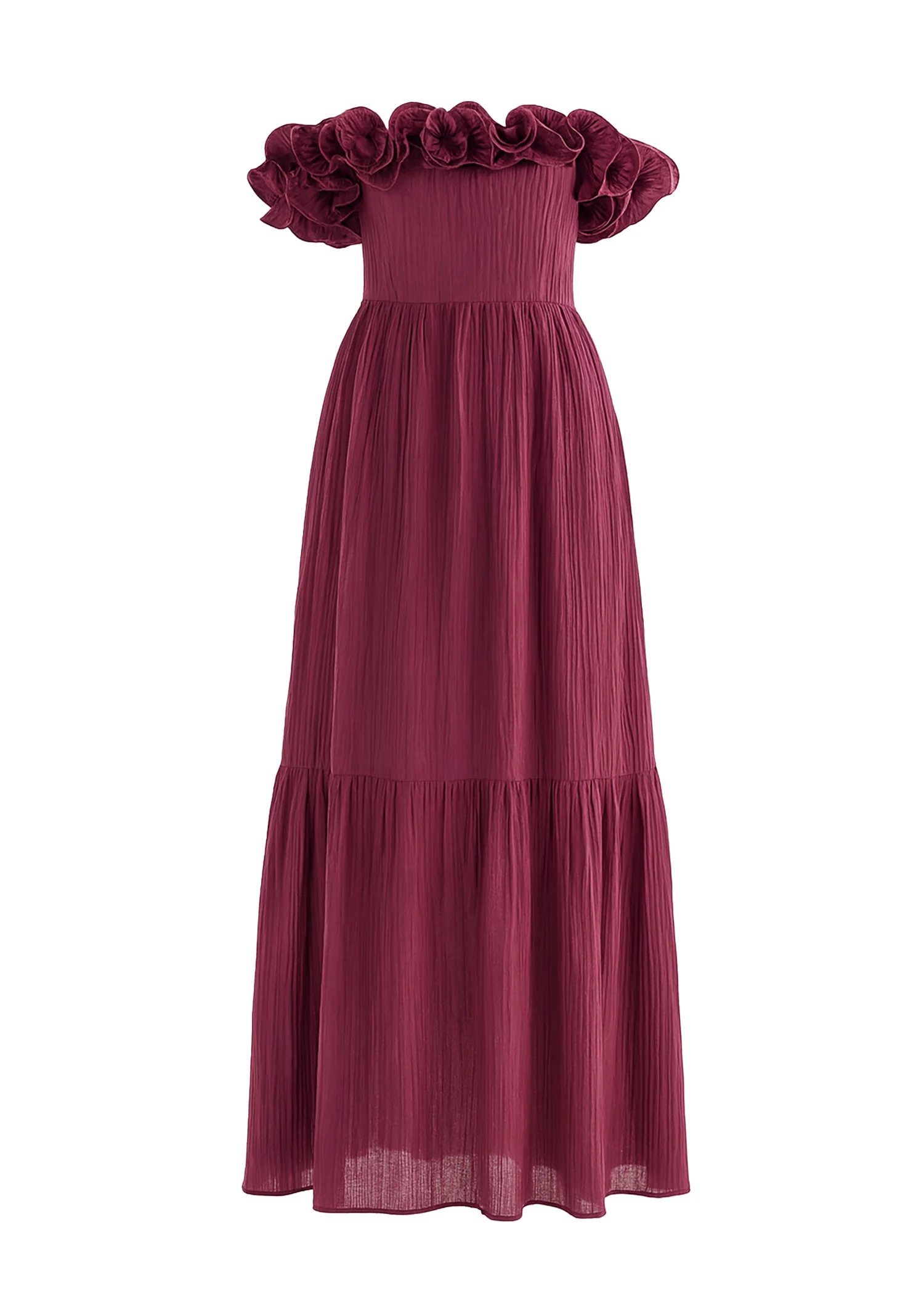 Marlow Off Shoulder Maxi Dress - Mulberry - Image 5