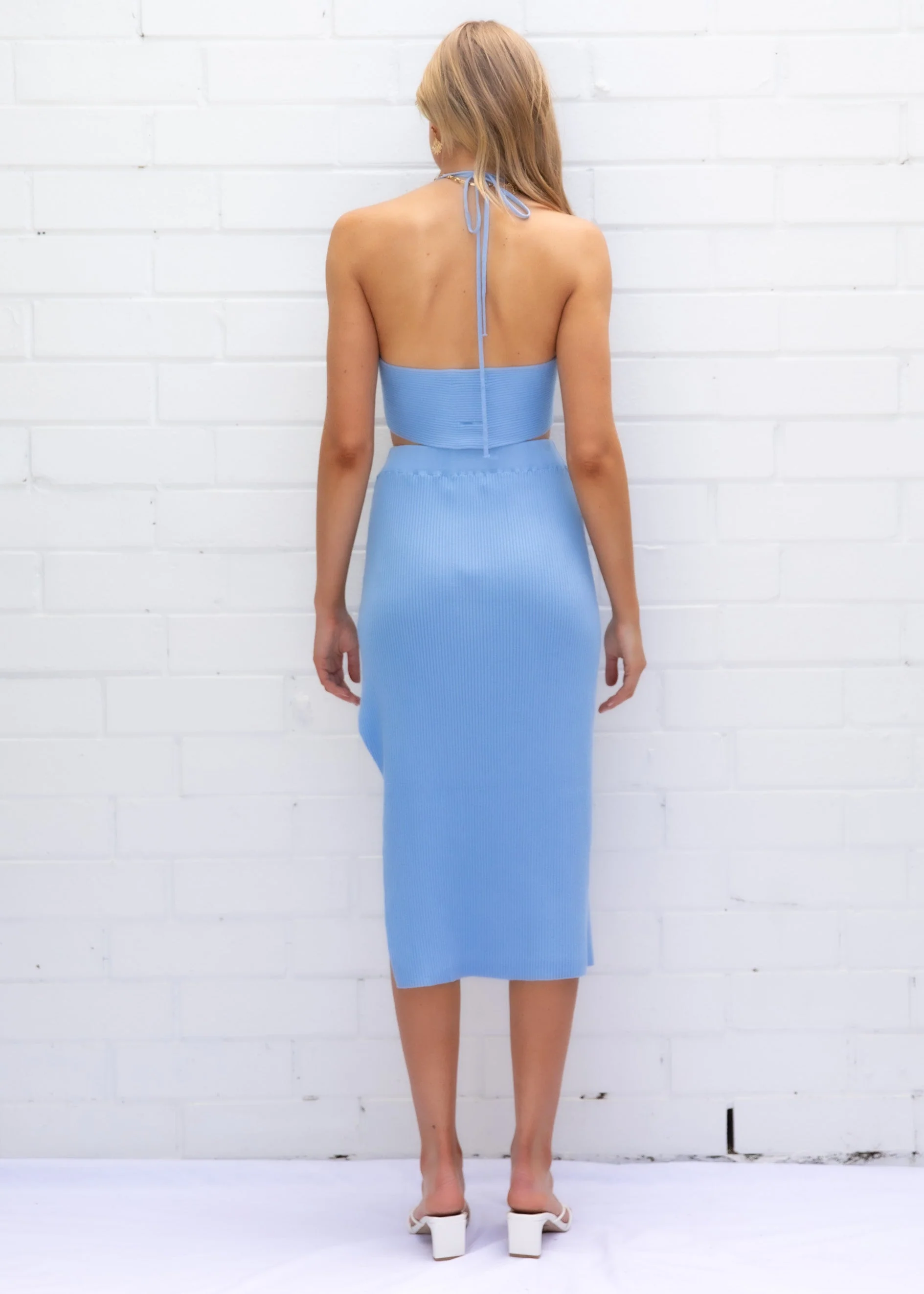Martini Knit Crop - Powder Blue - Image 6