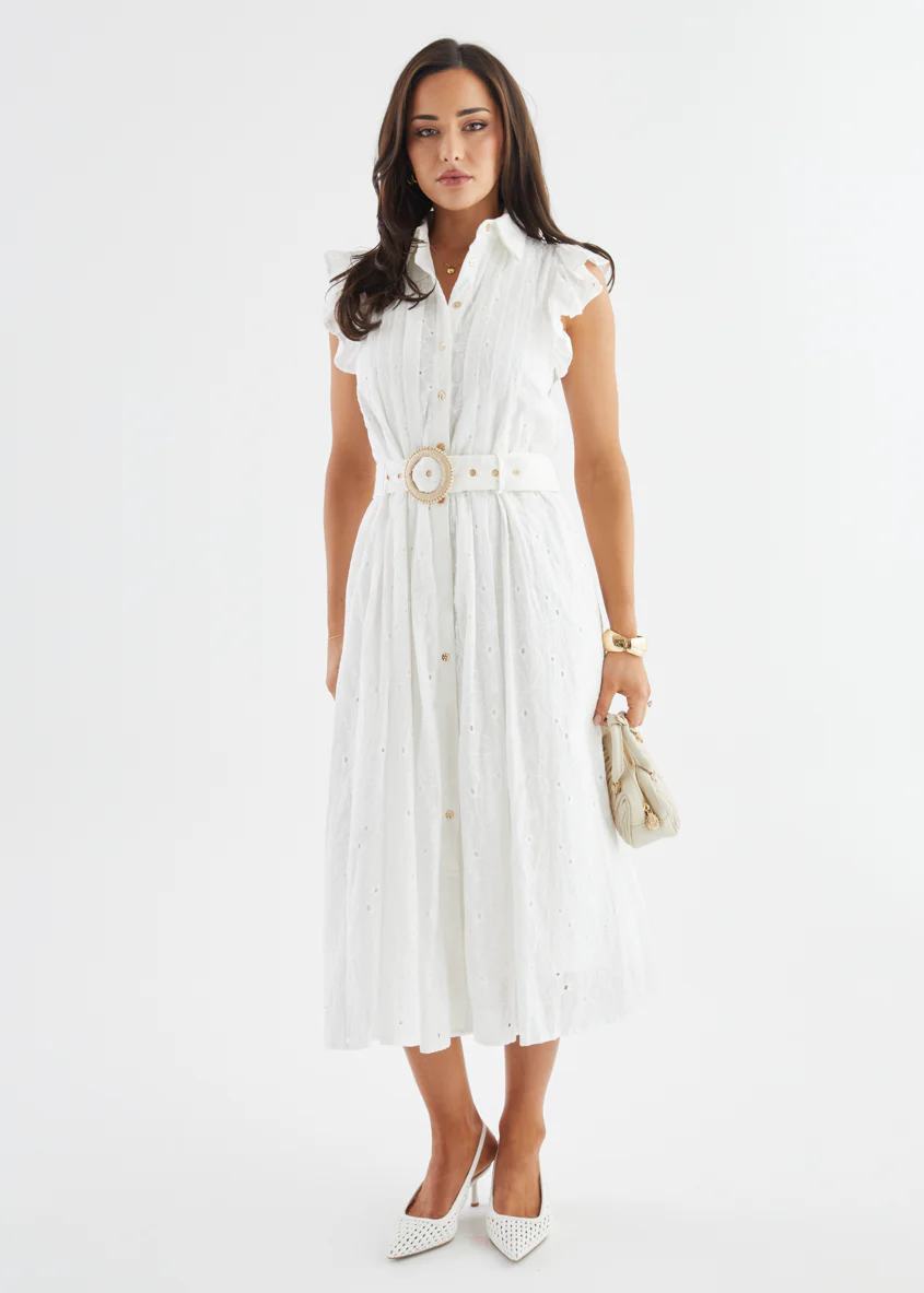 Massey Midi Dress - Off White - Image 2
