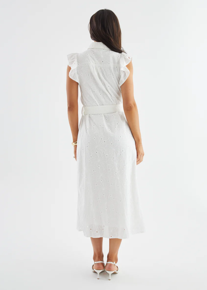 Massey Midi Dress - Off White - Image 7