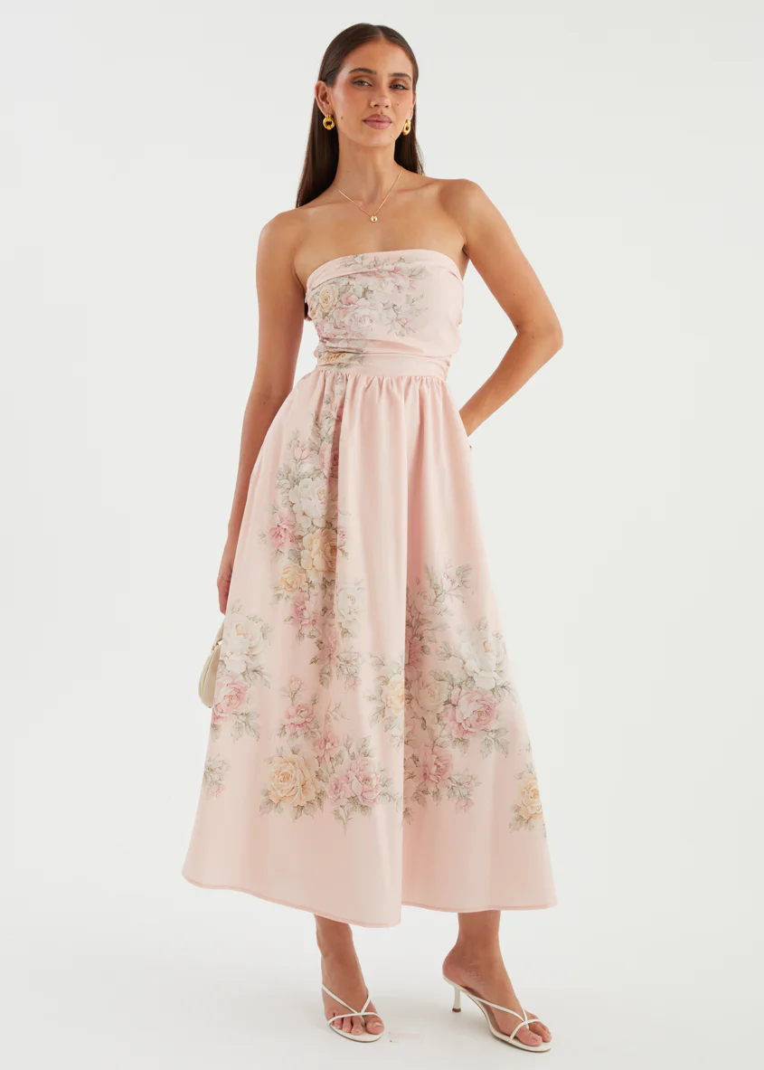 Mauley Strapless Maxi Dress - Blush Bouquet - Image 3