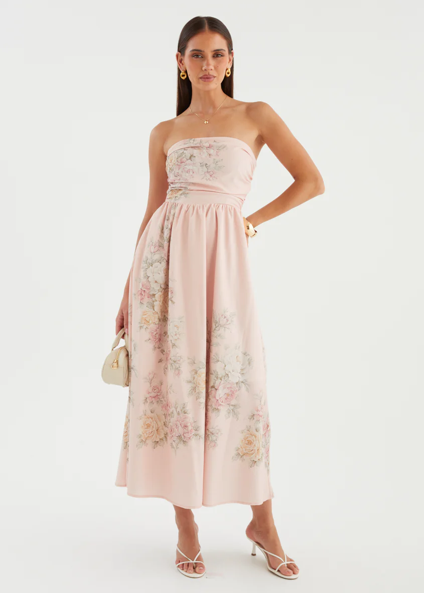 Mauley Strapless Maxi Dress - Blush Bouquet - Image 6