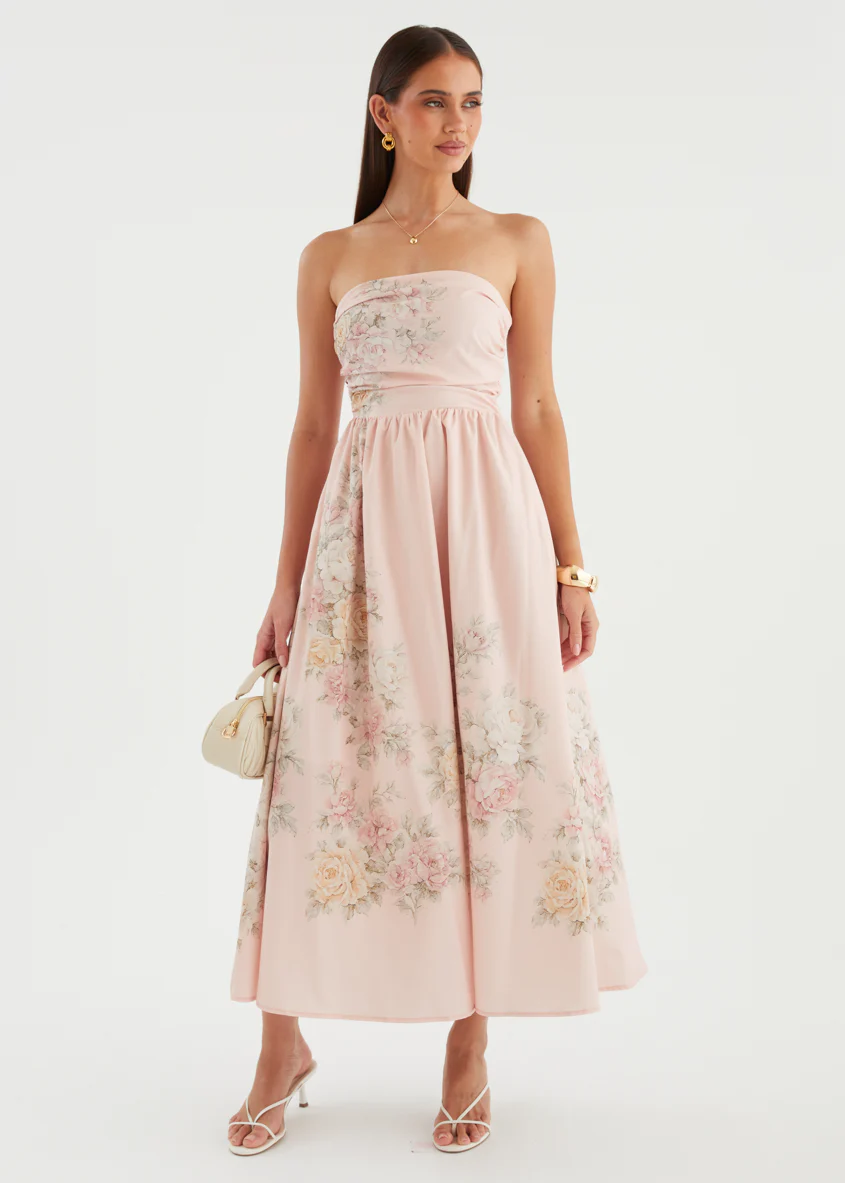Mauley Strapless Maxi Dress - Blush Bouquet - Image 7