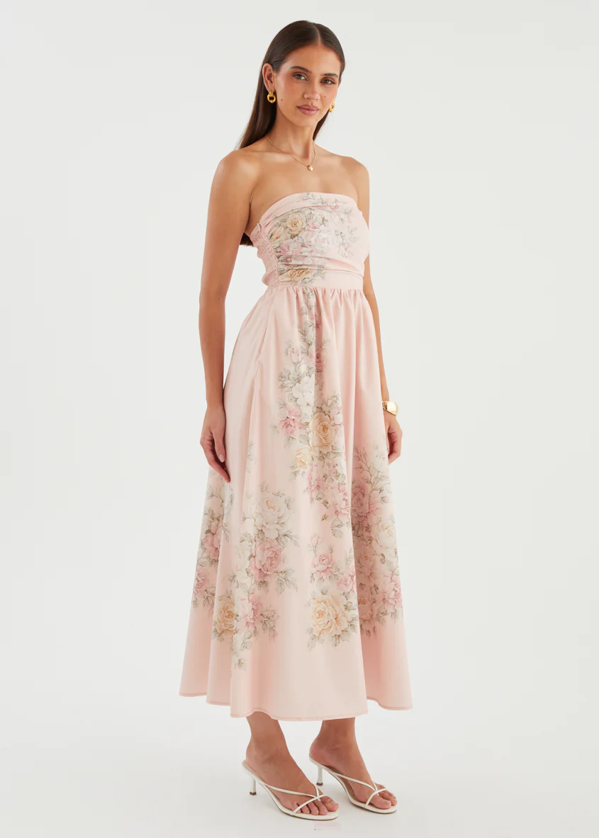 Mauley Strapless Maxi Dress - Blush Bouquet - Image 8