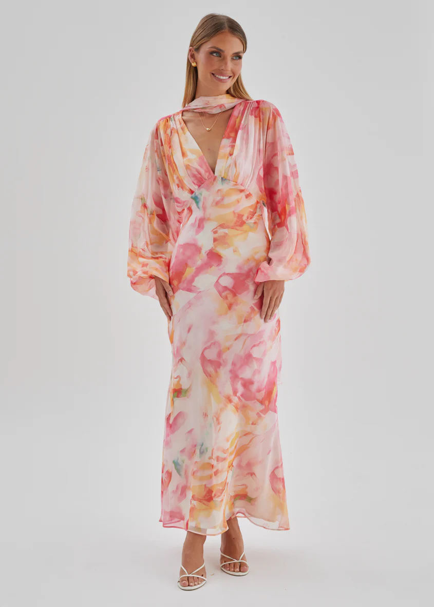 Mayflower Midi Dress - Ruby Splash