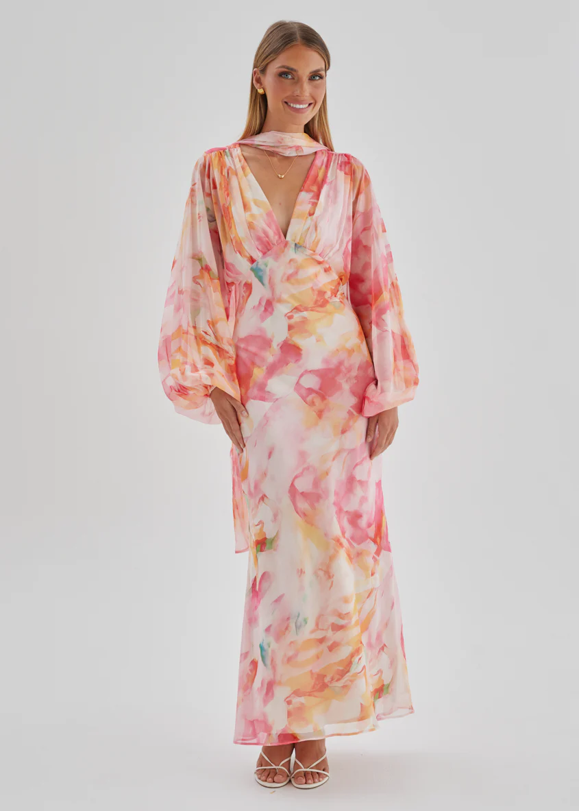 Mayflower Midi Dress - Ruby Splash - Image 2