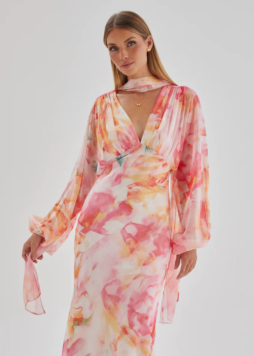 Mayflower Midi Dress - Ruby Splash - Image 3