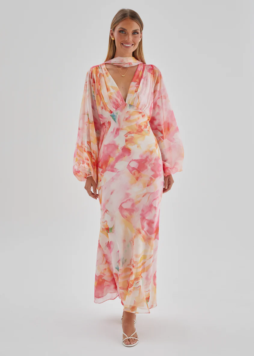 Mayflower Midi Dress - Ruby Splash - Image 4