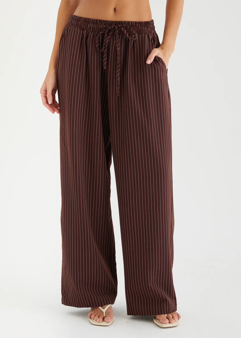 Maysin Pants - Dark Maroon Stripe - Image 8