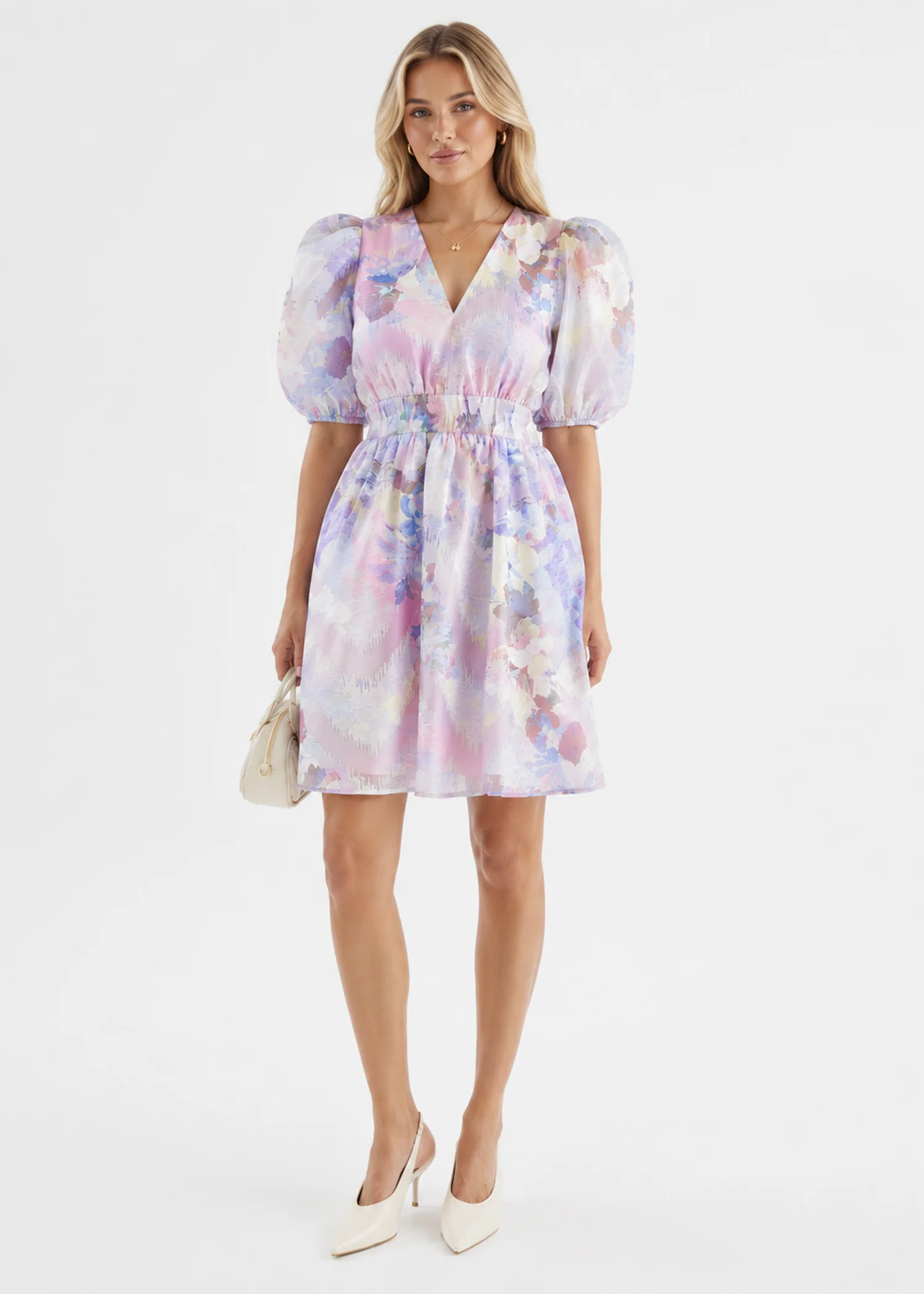 Meera Dress - Lilac Watercolour - Image 3
