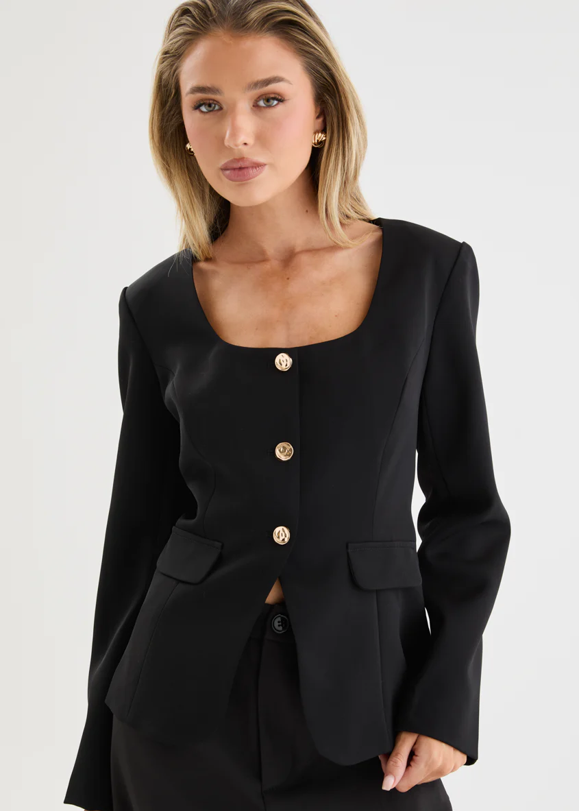 Melita Blazer - Black - Image 9