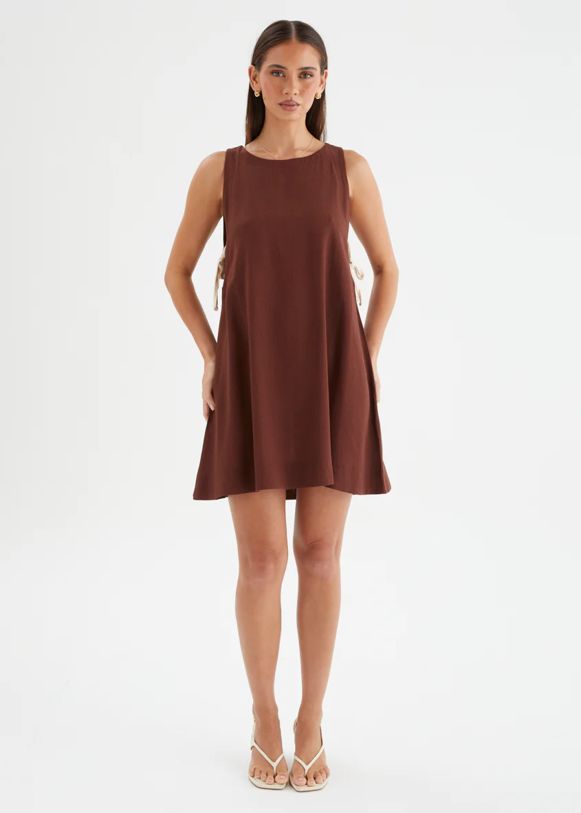 Mikayla Dress - Chocolate - Image 3