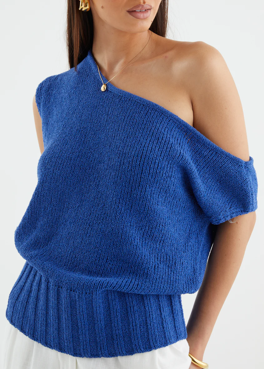 Milana Drop Shoulder Top - Cobalt - Image 3