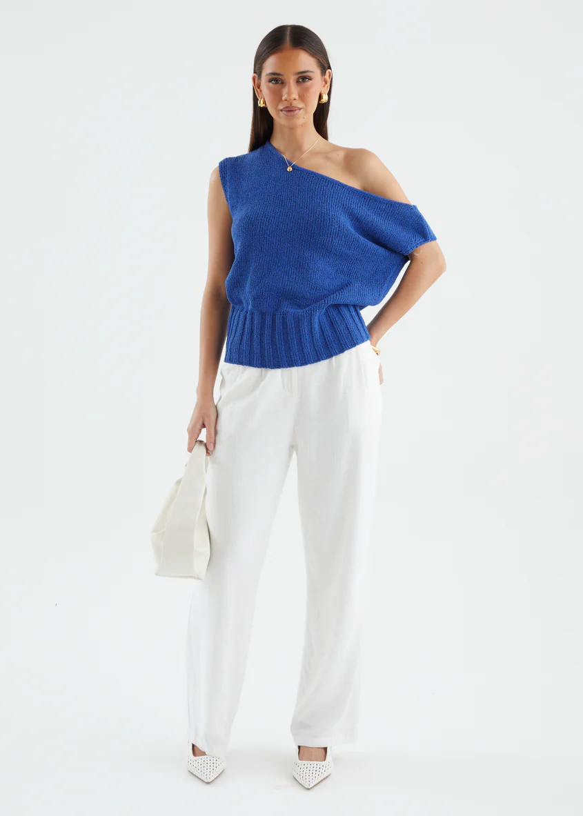 Milana Drop Shoulder Top - Cobalt - Image 4