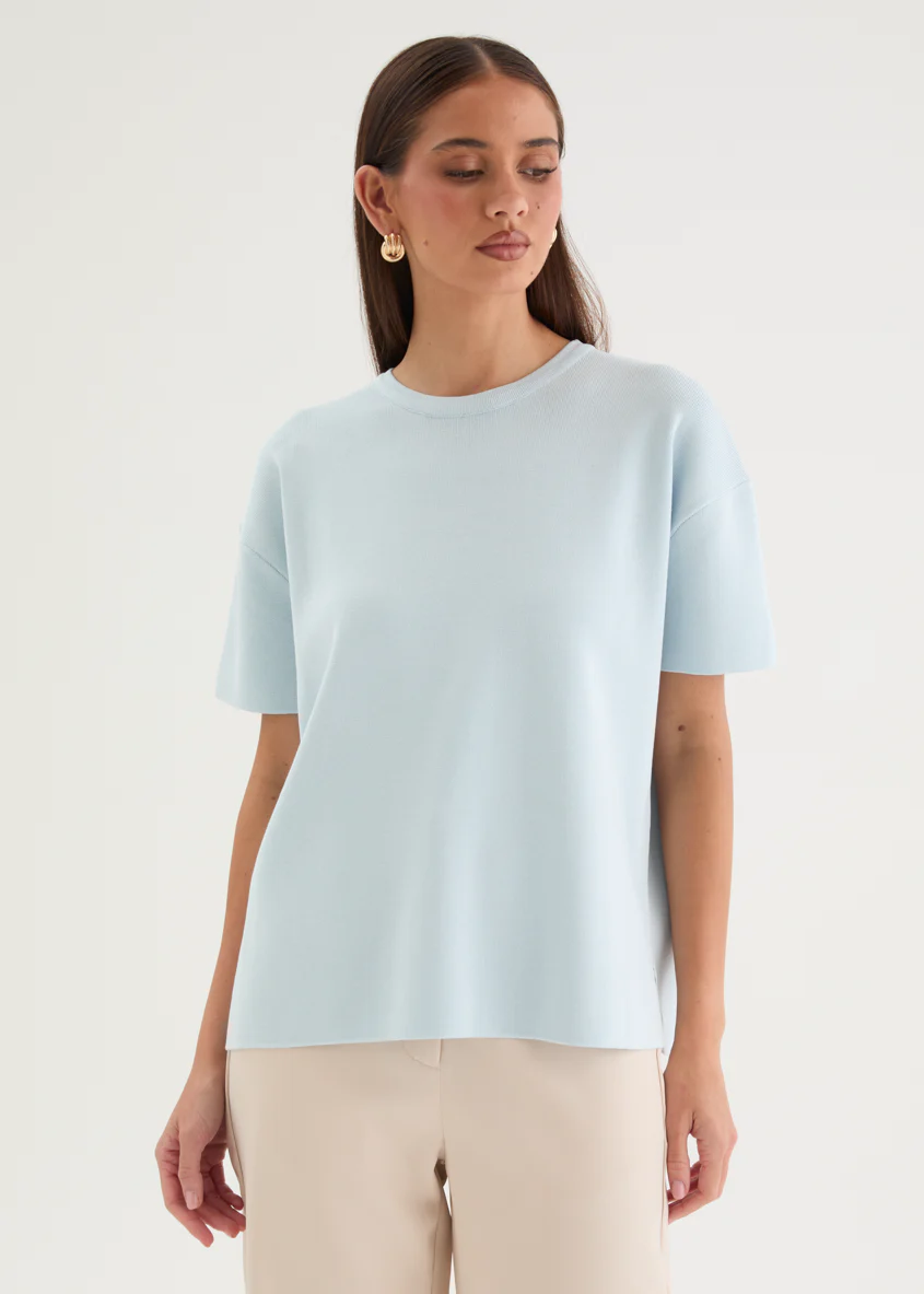 Milanna Knit Top - Blue