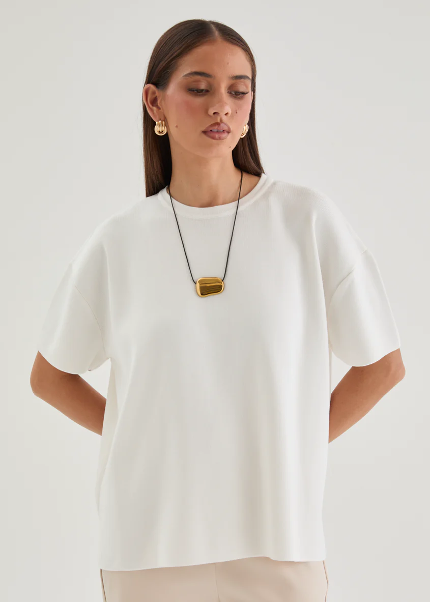 Milanna Knit Top - Off White - Image 2