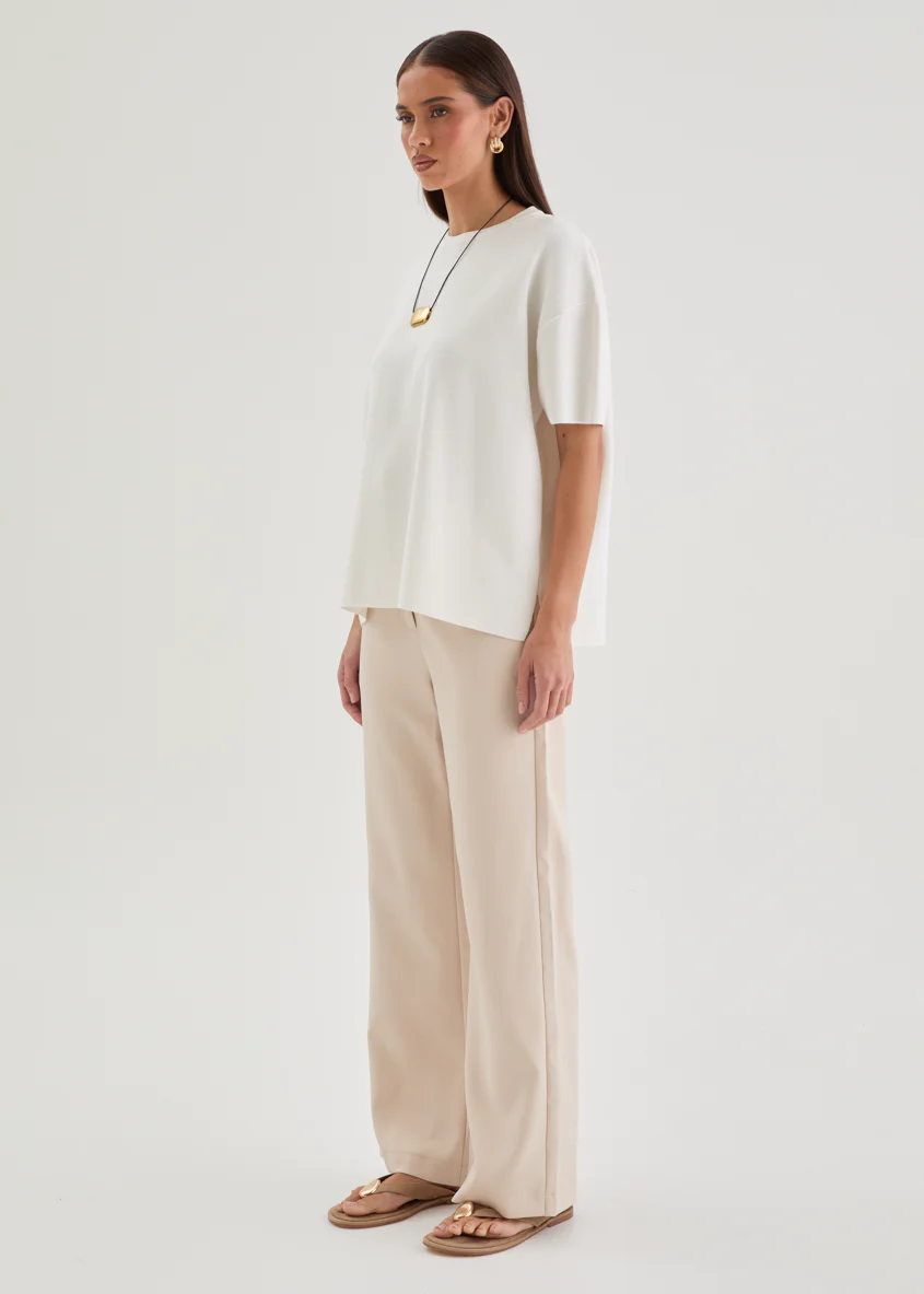 Milanna Knit Top - Off White - Image 6