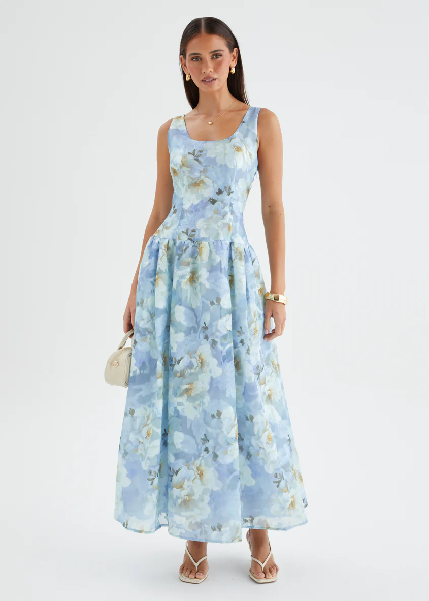 Milly Maxi Dress - Azure Petals - Image 10