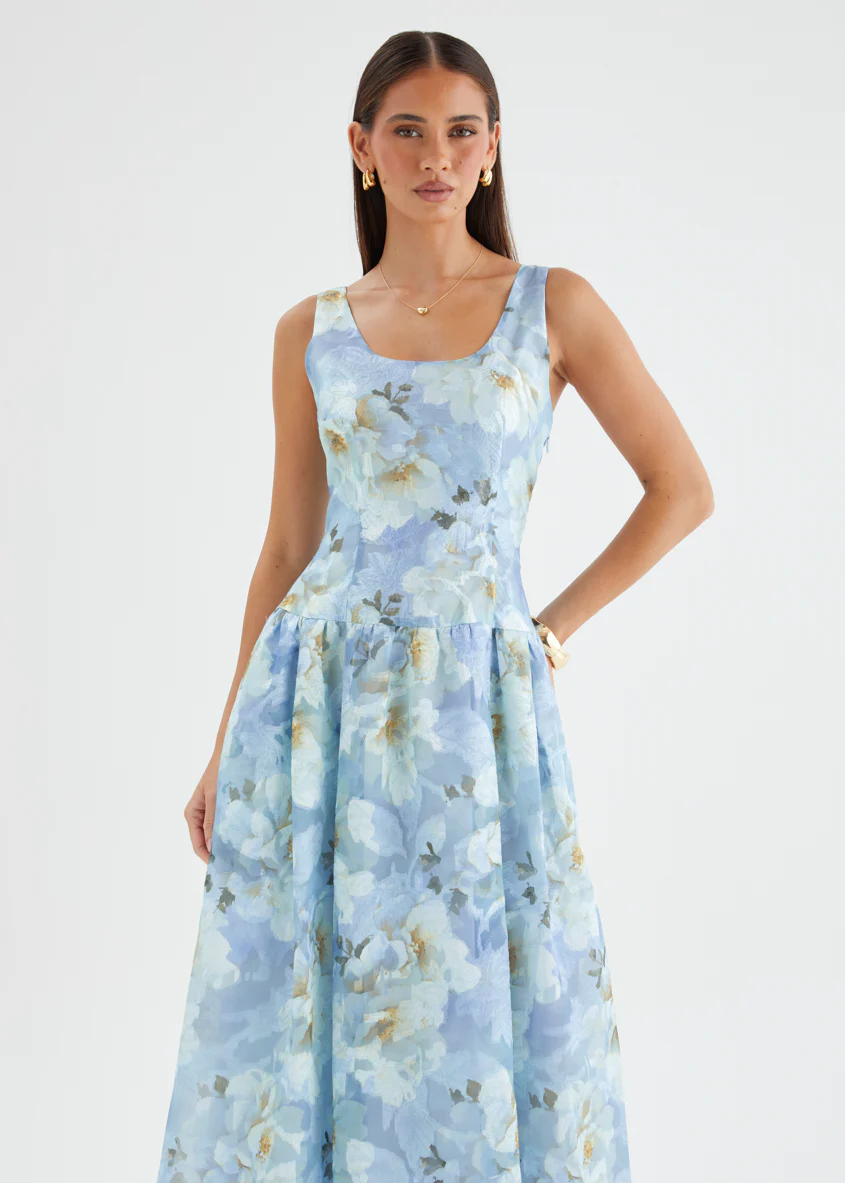 Milly Maxi Dress - Azure Petals - Image 11