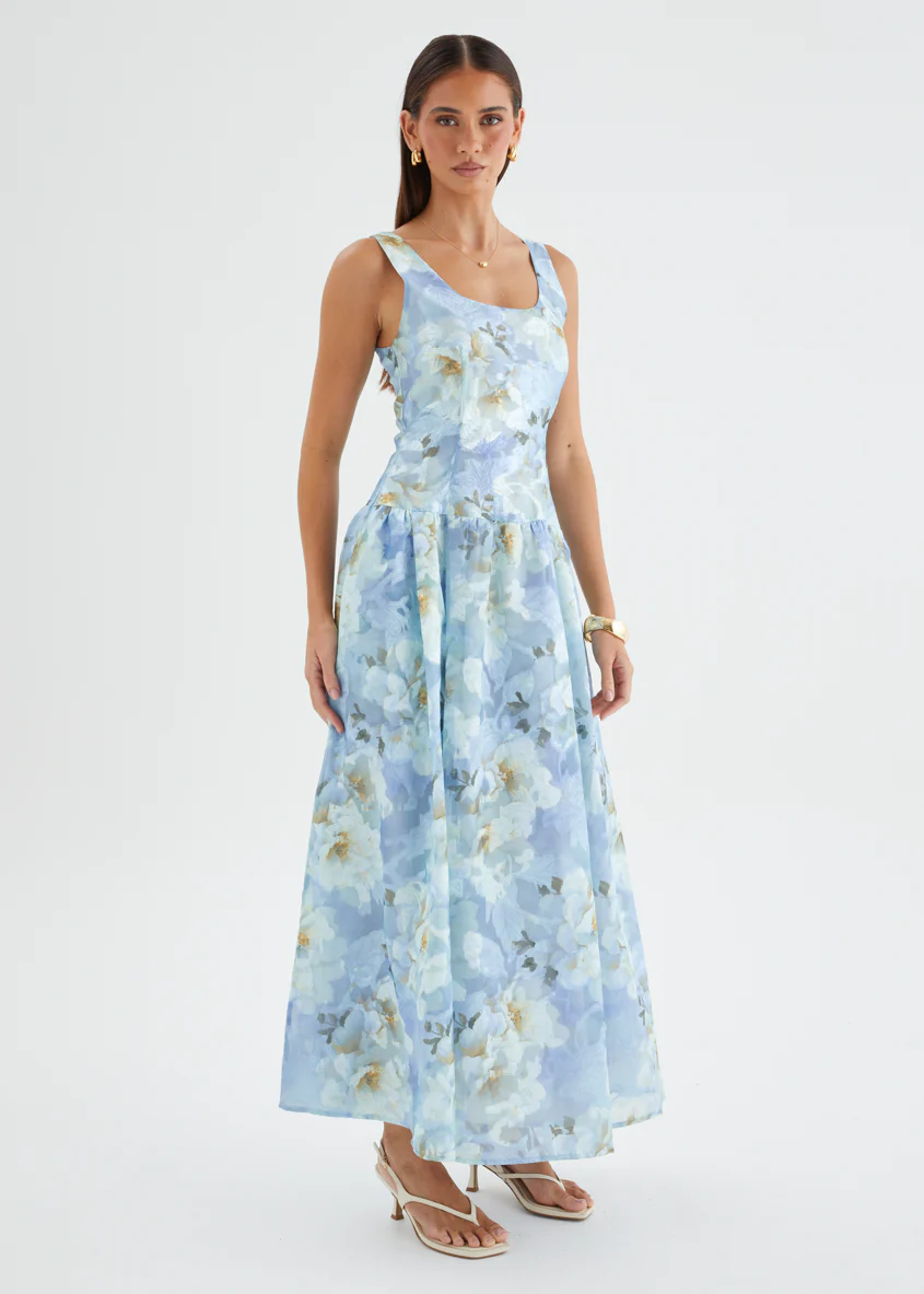 Milly Maxi Dress - Azure Petals - Image 12