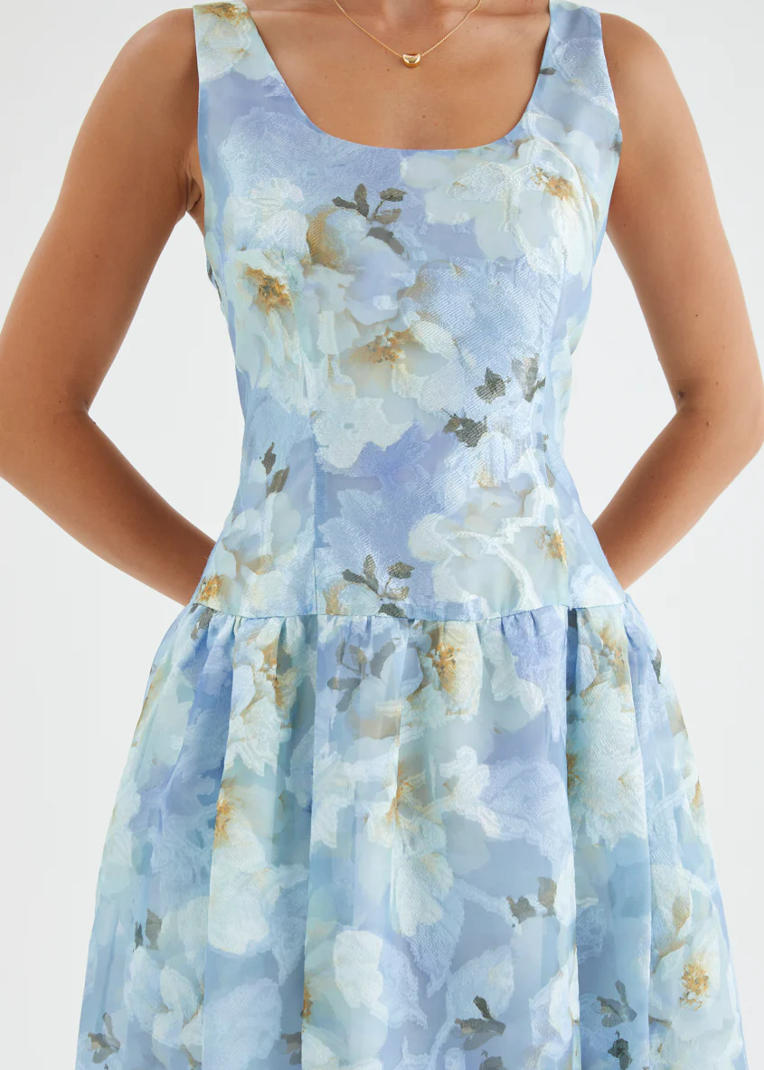 Milly Maxi Dress - Azure Petals - Image 15