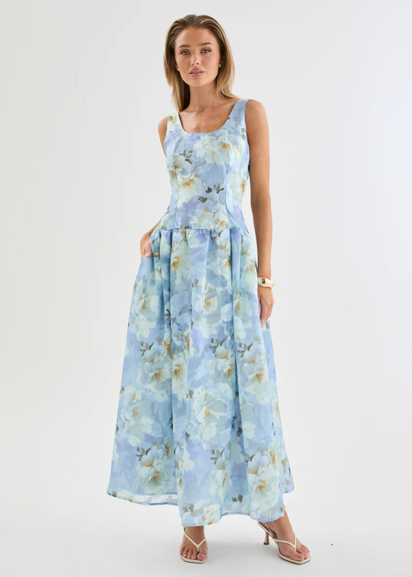 Milly Maxi Dress - Azure Petals - Image 2