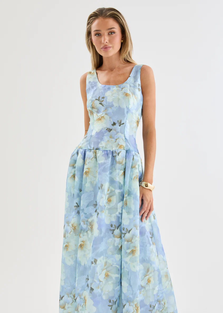Milly Maxi Dress - Azure Petals - Image 3