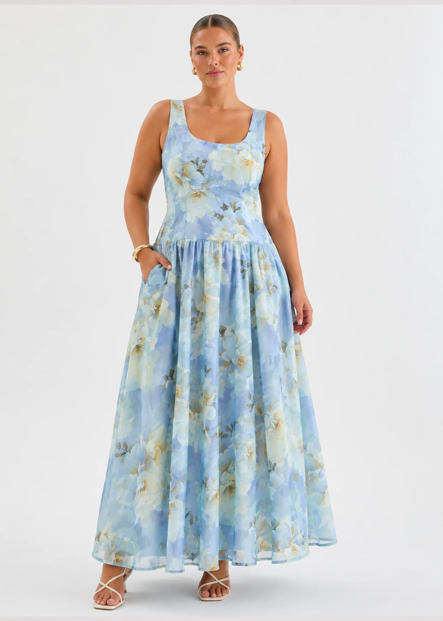 Milly Maxi Dress - Azure Petals - Image 4