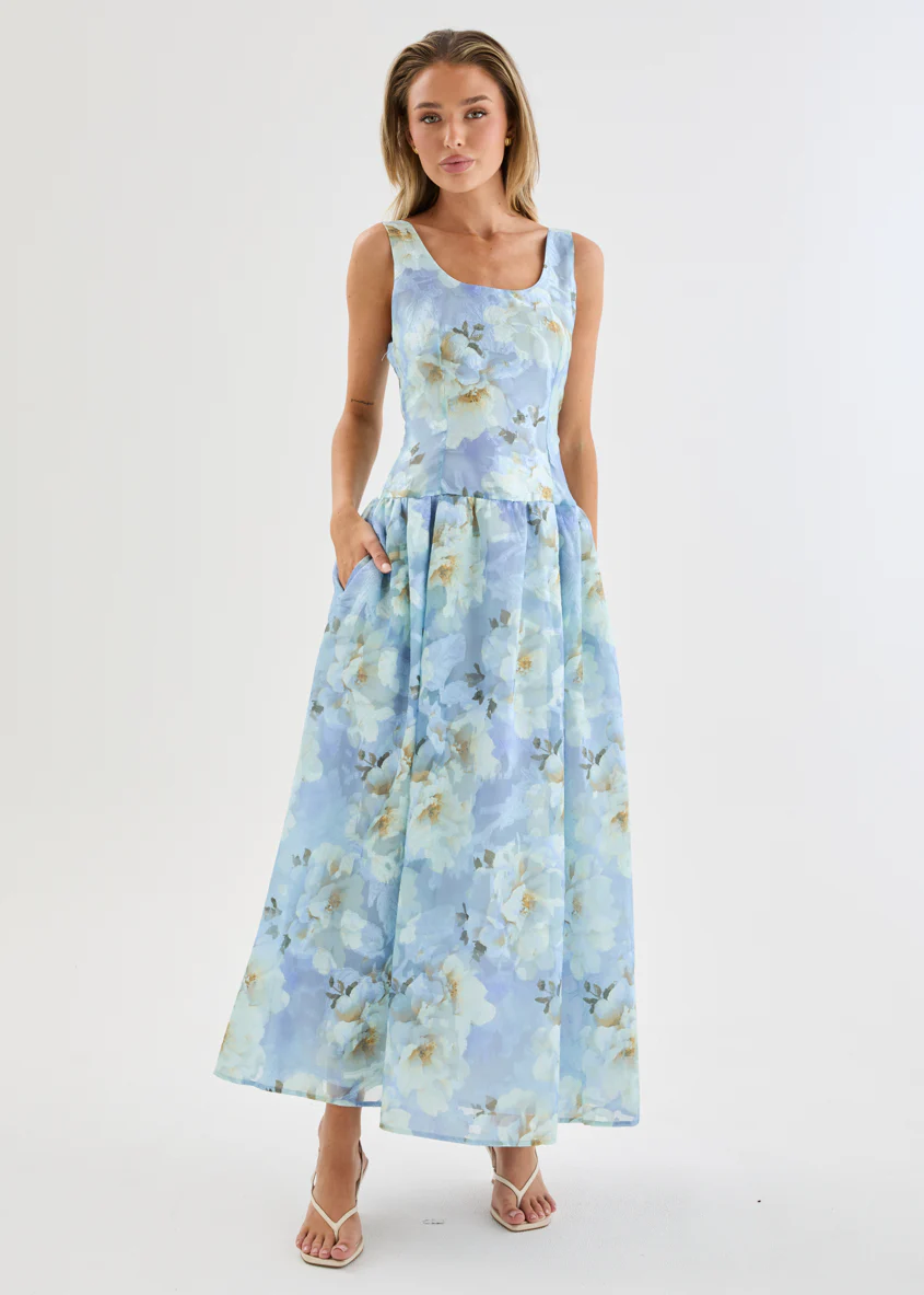 Milly Maxi Dress - Azure Petals - Image 5
