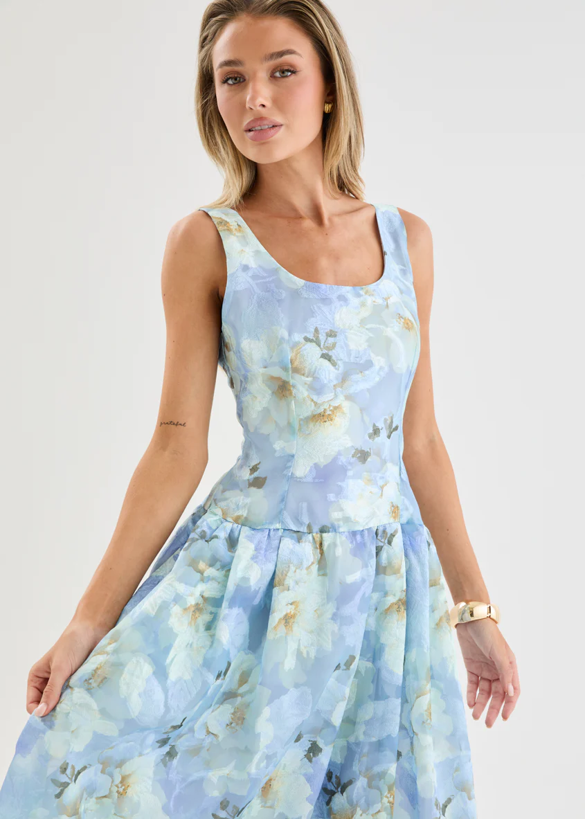 Milly Maxi Dress - Azure Petals - Image 6