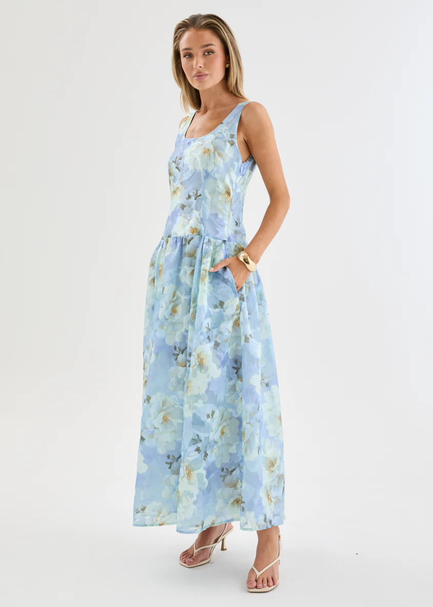 Milly Maxi Dress - Azure Petals - Image 7