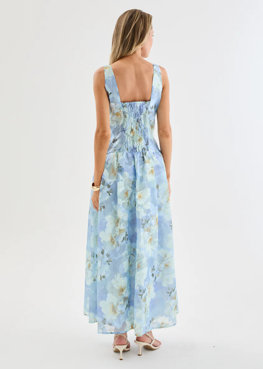 Milly Maxi Dress - Azure Petals - Image 8