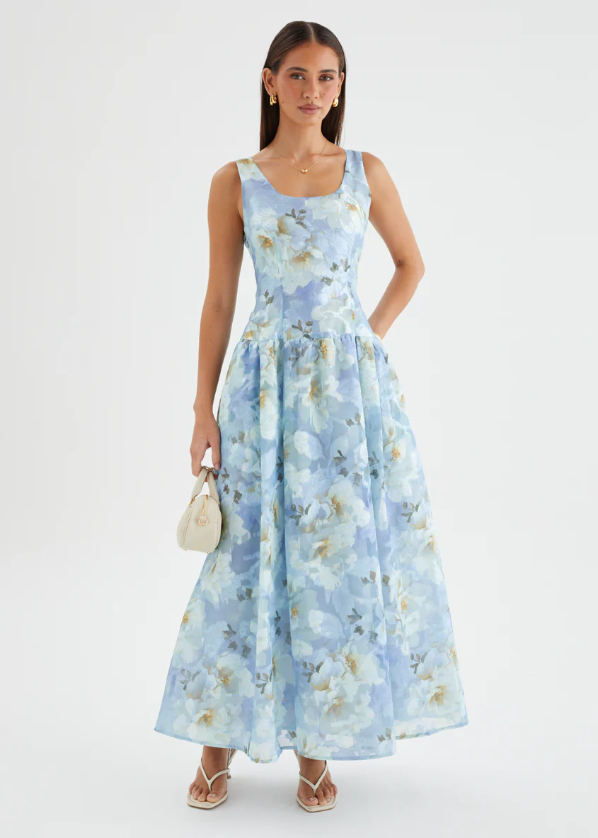 Milly Maxi Dress - Azure Petals - Image 9
