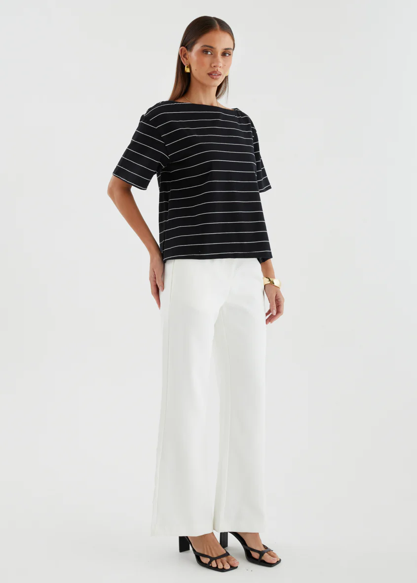 Milos Top - Black Stripe - Image 7