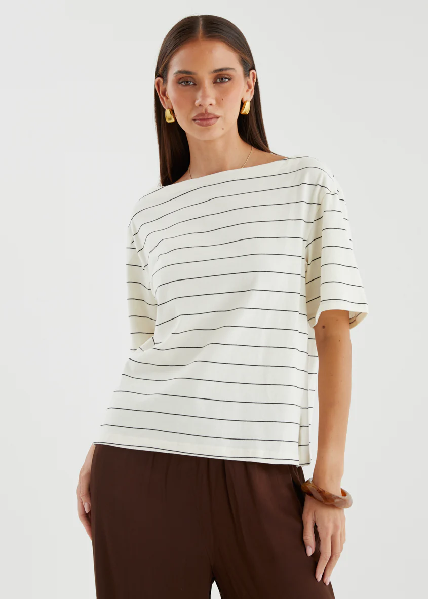 Milos Top - Cream Stripe - Image 4