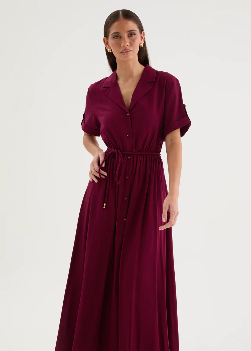Mireya Midi Dress - Mulberry - Image 2