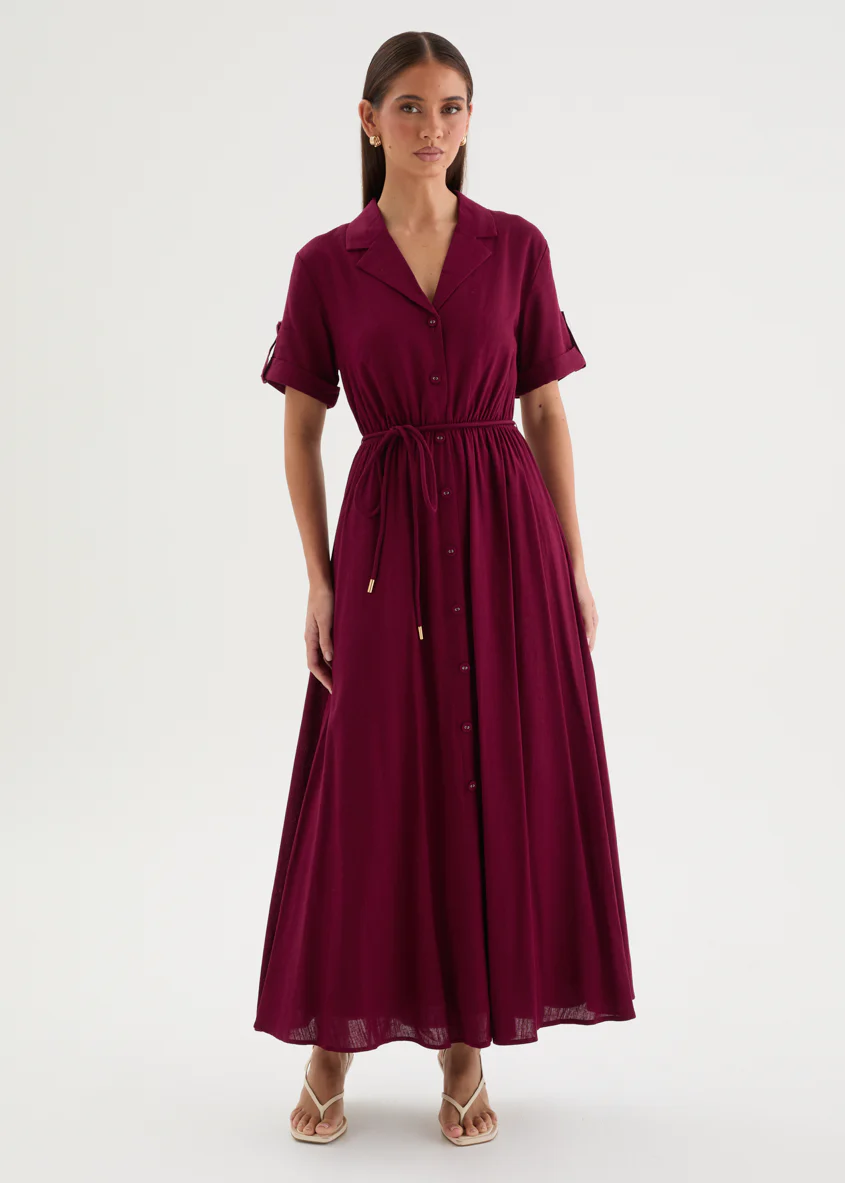 Mireya Midi Dress - Mulberry - Image 4