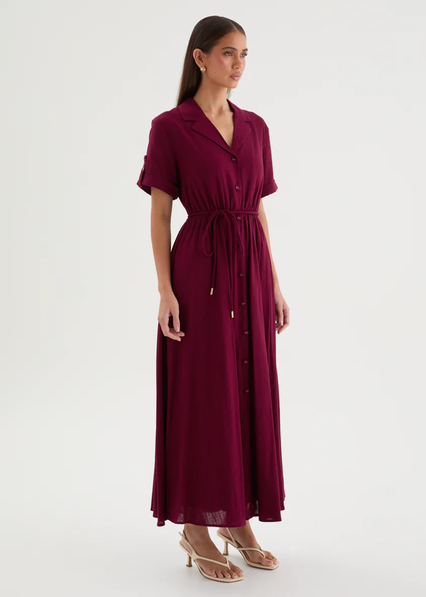 Mireya Midi Dress - Mulberry - Image 5
