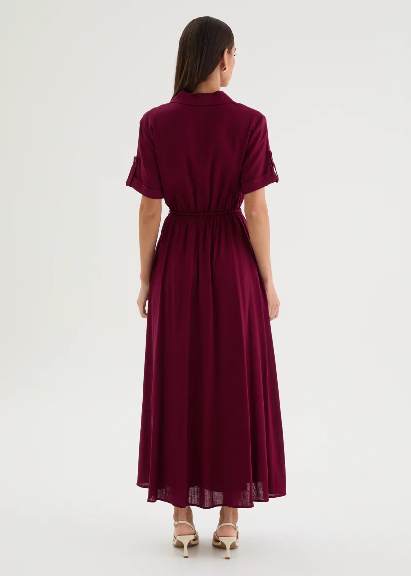 Mireya Midi Dress - Mulberry - Image 6