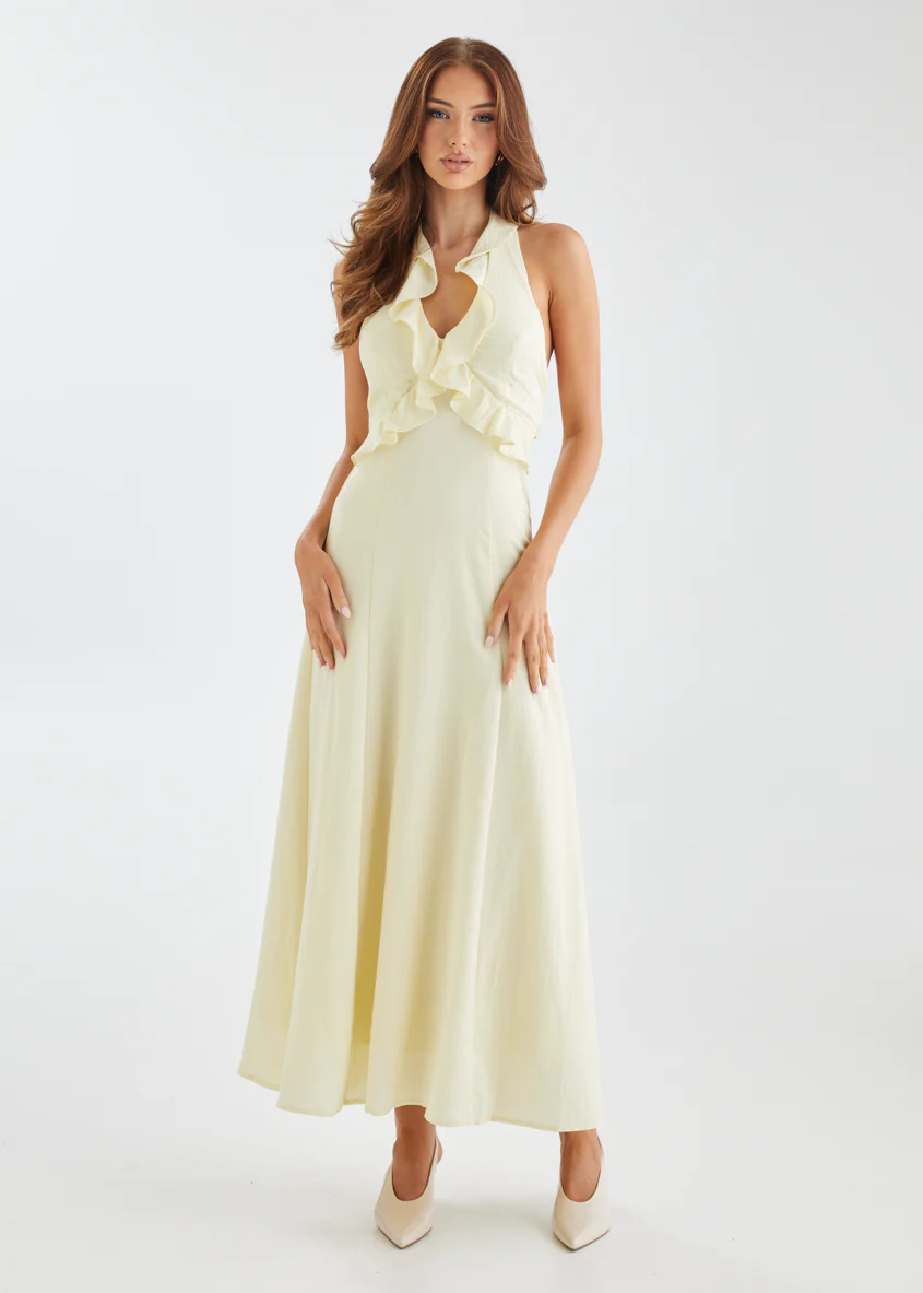 Montana Midi Dress - Lemon - Image 2