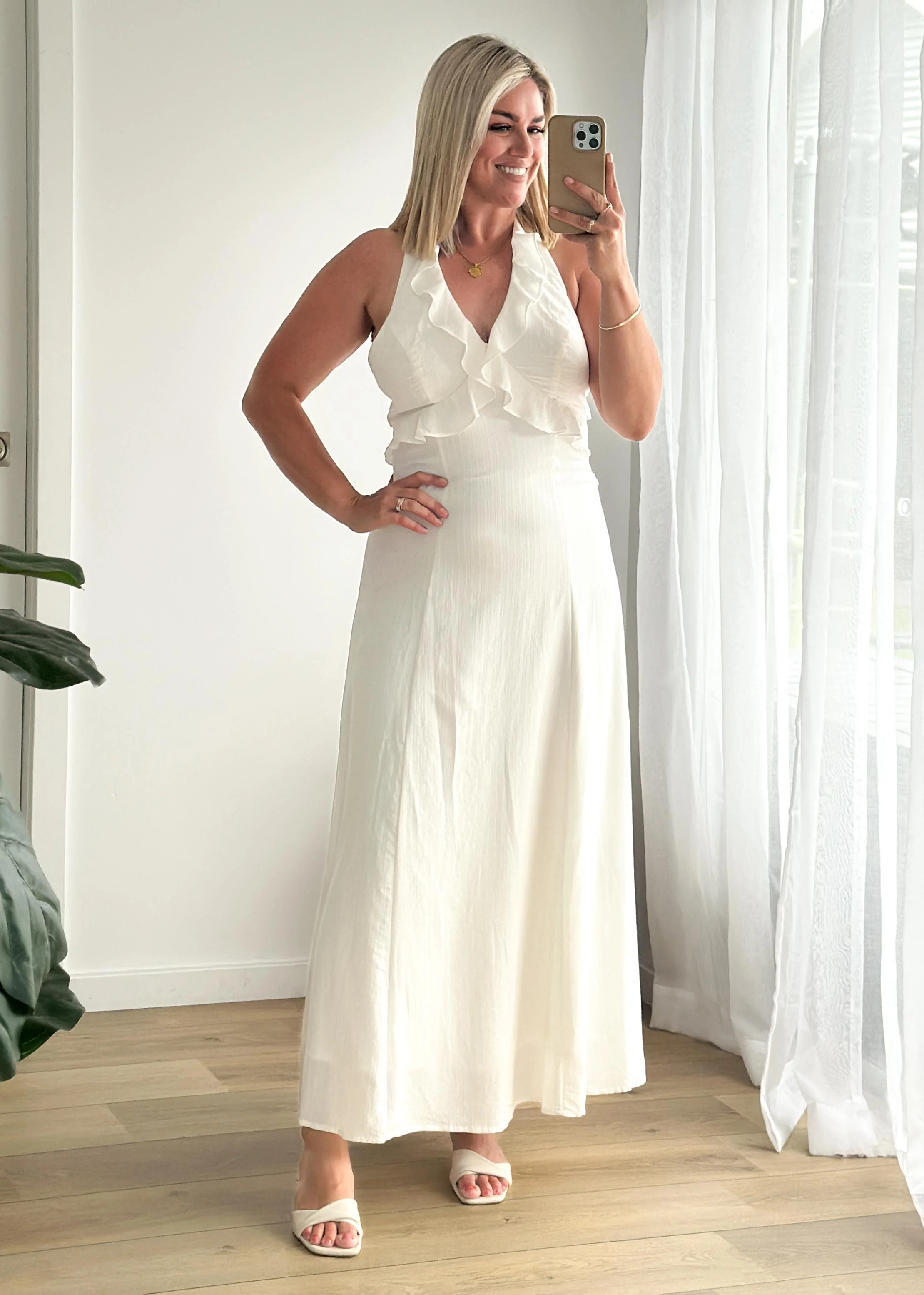 Montana Midi Dress - Off White - Image 4
