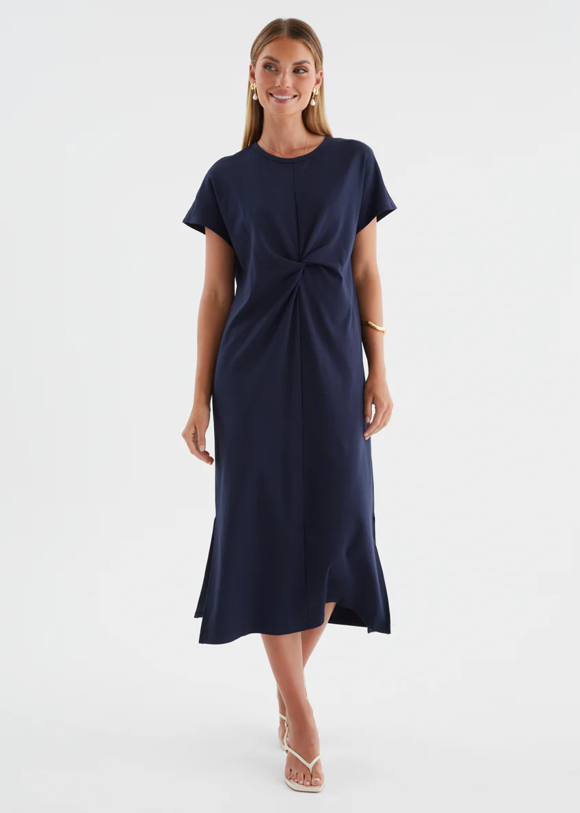 Nakieta Midi Dress - Navy