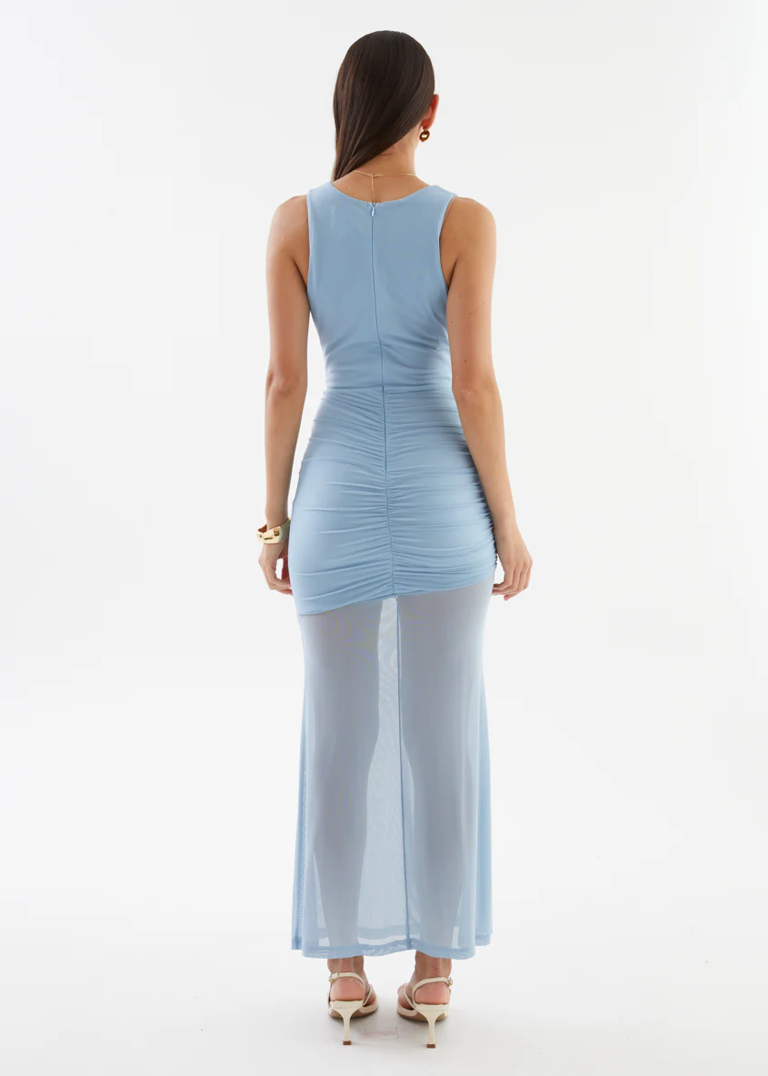 Nalani Mesh Maxi Dress - Blue - Image 6