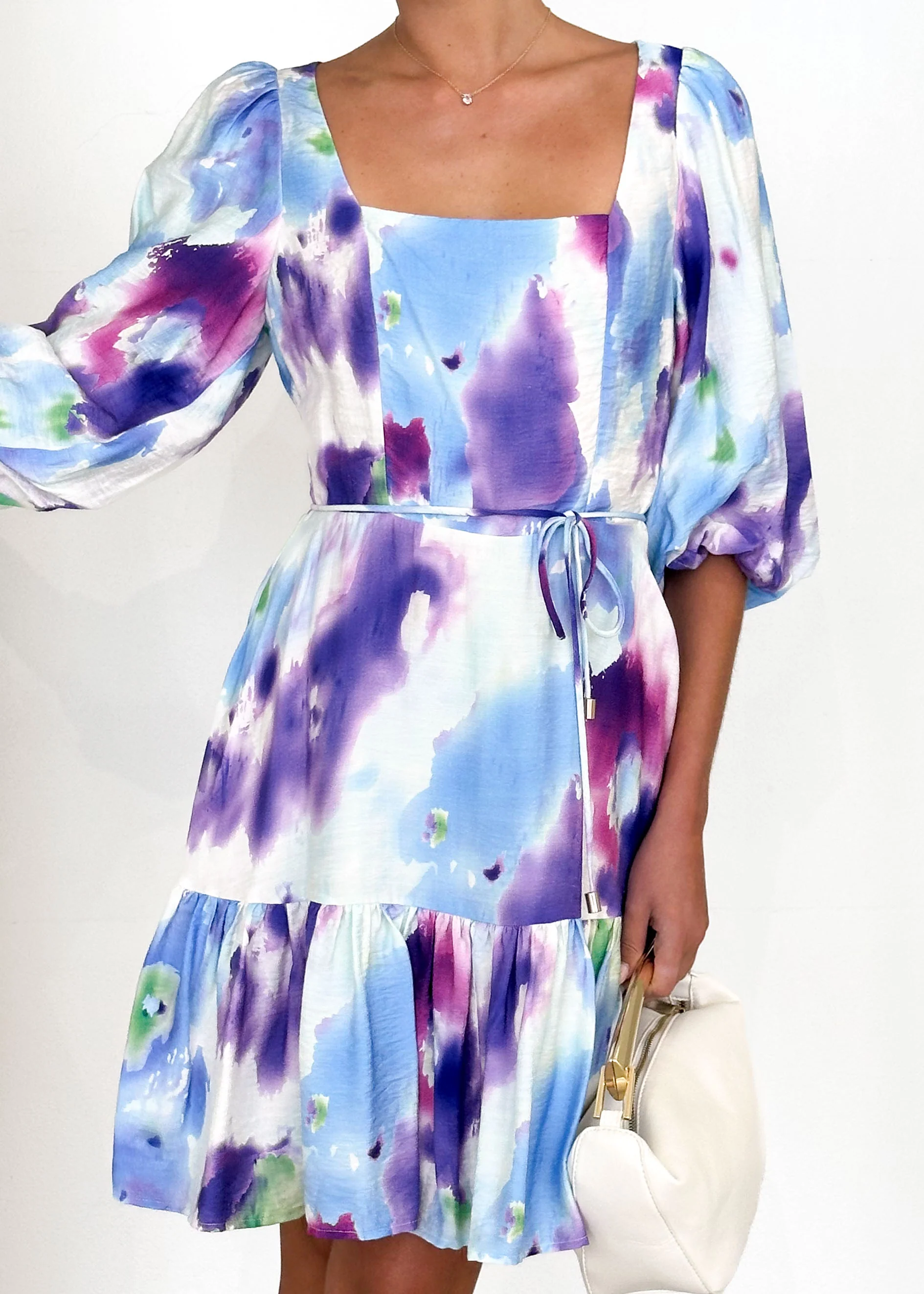 Namisha Dress - Violet Watercolour - Image 10
